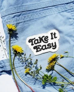 Lucky Horse Press Take It Easy Chainstitch Patch - White Pins + Patches