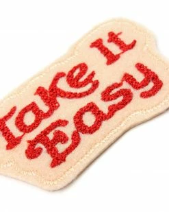 Lucky Horse Press Take It Easy Chainstitch Patch - Creme Pins + Patches
