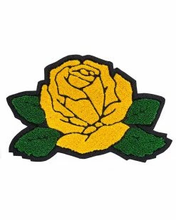 Oxford Pennant Pins + Patches Yellow Rose Large Chenille Back Patch