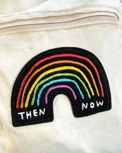 Adam J. Kurtz Then & Now Rainbow Large Chenille Patch Pins + Patches