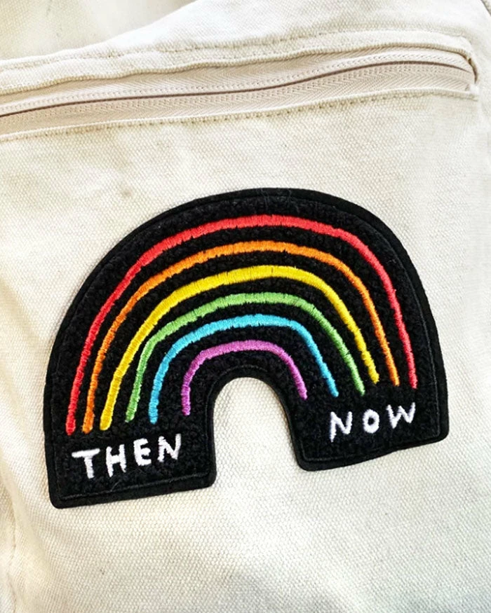 Adam J. Kurtz Then & Now Rainbow Large Chenille Patch Pins + Patches 2 Adam J. Kurtz Then & Now Rainbow Large Chenille Patch Pins + Patches