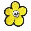 Bananna Bones Flower Power Skull Chenille Patch Embroidered Patches