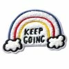 Culture Flock Embroidered Patches Keep Going Rainbow Chenille Patch