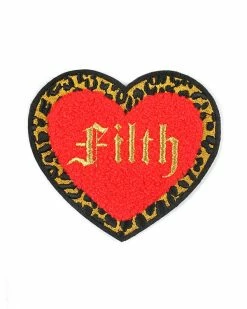Creepy Gals Embroidered Patches Filth Heart Chenille Patch