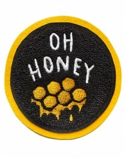 Oxford Pennant Oh Honey Large Chenille Patch Pins + Patches