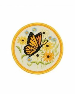 Lucky Horse Press Embroidered Patches Butterfly Flowers Patch