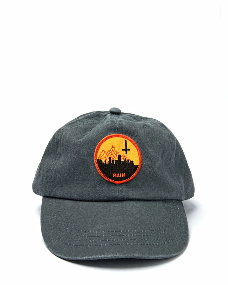 Hungry Ghost Press Ruin Burning Dad Hat Hats + Beanies 1 Hungry Ghost Press Ruin Burning Dad Hat Hats + Beanies