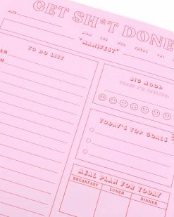 Made Au Gold Home Get Shit Done Daily Planner Notepad