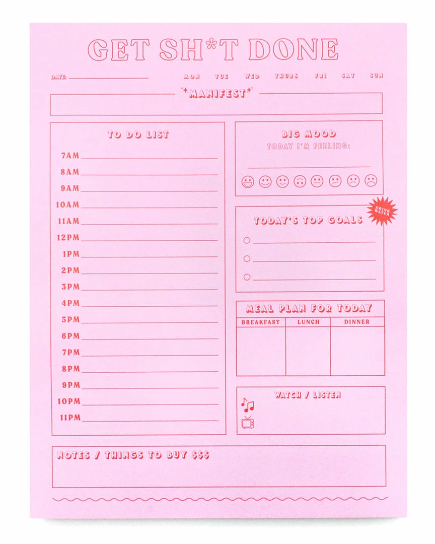 Made Au Gold Home Get Shit Done Daily Planner Notepad 1 Made Au Gold Home Get Shit Done Daily Planner Notepad