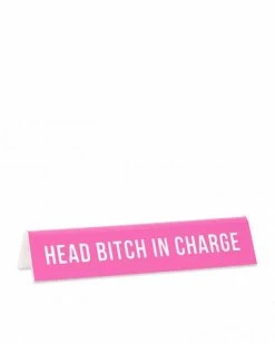 The Found Unique Gifts + Fun Finds Head Bitch In Charge (HBIC) Desk Sign