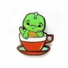 LuxCups Creative Pins + Patches Green Tea Rex Pin