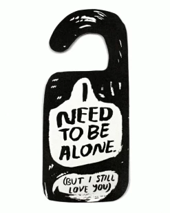 People I've Loved Unique Gifts + Fun Finds Alone Time Reversible Door Hanger