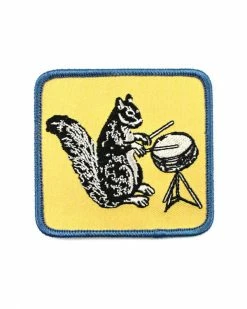 Quiet Tide Goods Embroidered Patches Drumming Squirrel Patch