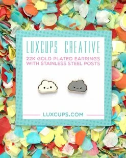LuxCups Creative Cloud Pal Earrings Necklaces + Earrings