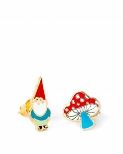 Yellow Owl Workshop Gnome & Mushroom Earrings Necklaces + Earrings
