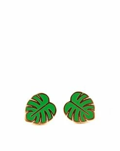 Valley Cruise Press Monstera Leaf Earrings Necklaces + Earrings