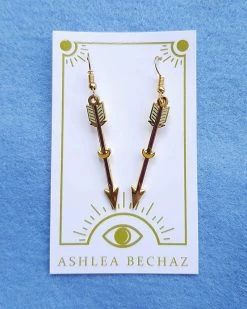 Ashlea Bechaz Moon Arrow Earrings