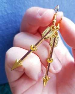 Ashlea Bechaz Moon Arrow Earrings