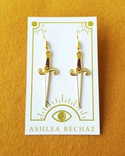 Ashlea Bechaz Moon Dagger Earrings Necklaces + Earrings