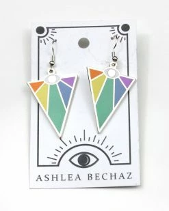 Ashlea Bechaz Rainbow All Seeing Eye Earrings Accessories