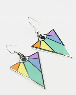 Ashlea Bechaz Rainbow All Seeing Eye Earrings Accessories