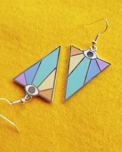 Ashlea Bechaz Rainbow All Seeing Eye Earrings Accessories