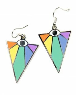 Ashlea Bechaz Rainbow All Seeing Eye Earrings Accessories