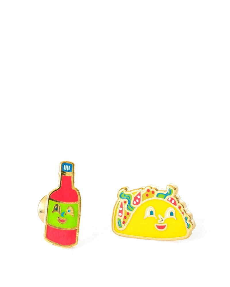 Yellow Owl Workshop Taco & Hot Sauce Earrings 1 Yellow Owl Workshop Taco & Hot Sauce Earrings