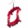 Chaotic Good Jewelry Co. Vampire Fang Earrings - Ruby Red