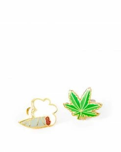 Yellow Owl Workshop Marijuana Leaf & Joint Weed Earrings Necklaces + Earrings