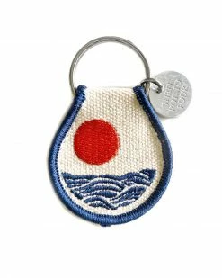 Three Potato Four Sun & Waves Embroidered Keychain