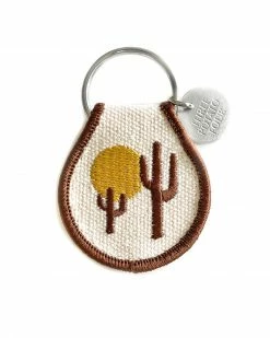 Three Potato Four Desert Vibes Embroidered Keychain Keychains + Key Blanks