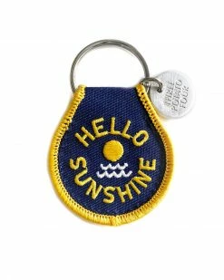 Three Potato Four Hello Sunshine Embroidered Keychain Keychains + Key Blanks