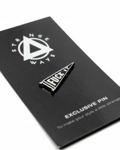 Explorer's Press Enamel Pins + Buttons Fuck It Pennant Pin