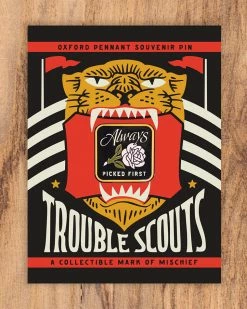 Oxford Pennant Always Picked First Flower Pin Pins + Patches