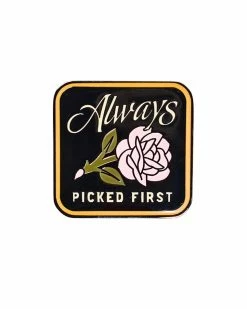 Oxford Pennant Always Picked First Flower Pin Pins + Patches