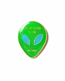 Monsters Outside Believers Club Alien Pin