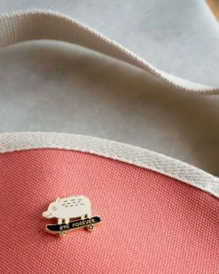 Stay Home Club Enamel Pins + Buttons Bye Forever Boar Pin