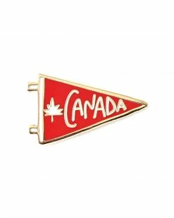 The Penny Paper Co. Enamel Pins + Buttons Canada Pennant Flag Pin