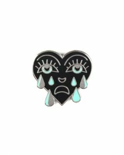 PinPointBK Crying Heart Pin Enamel Pins + Buttons