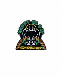 Awarewolf Apparel Happy I'm Gay Pin