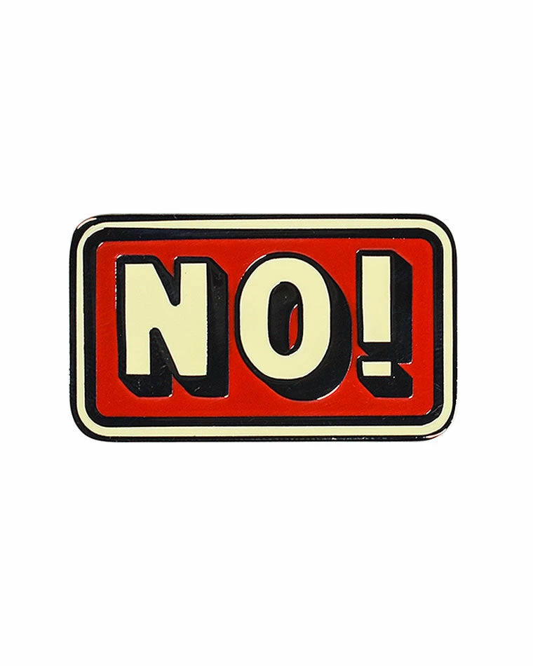 Oxford Pennant Enamel Pins + Buttons NO! Pin 1 Oxford Pennant Enamel Pins + Buttons NO! Pin