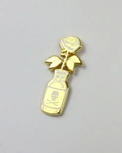 Strike Gently Co. Enamel Pins + Buttons Poison Rose Bottle Pin