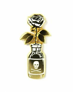 Strike Gently Co. Enamel Pins + Buttons Poison Rose Bottle Pin