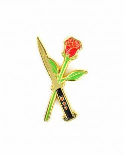 Creepy Gals Enamel Pins + Buttons Rose And Switchblade Pin