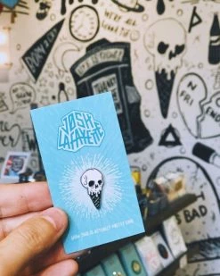 Josh LaFayette Ice Cream Skull Pin Enamel Pins + Buttons