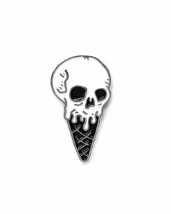 Josh LaFayette Ice Cream Skull Pin Enamel Pins + Buttons