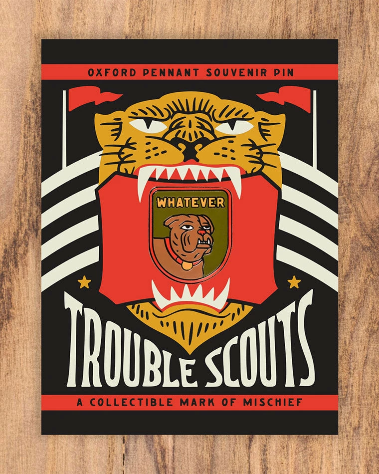 Oxford Pennant Pins + Patches Whatever Dog Pin 2 Oxford Pennant Pins + Patches Whatever Dog Pin