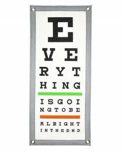 Oxford Pennant Home Everything Is Going To Be Alright Eye Chart Felt Flag Banner