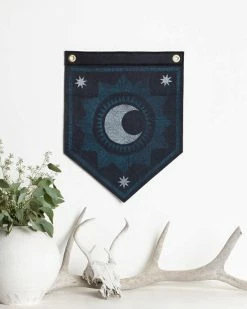 The Rise And Fall Moon Felt Banner